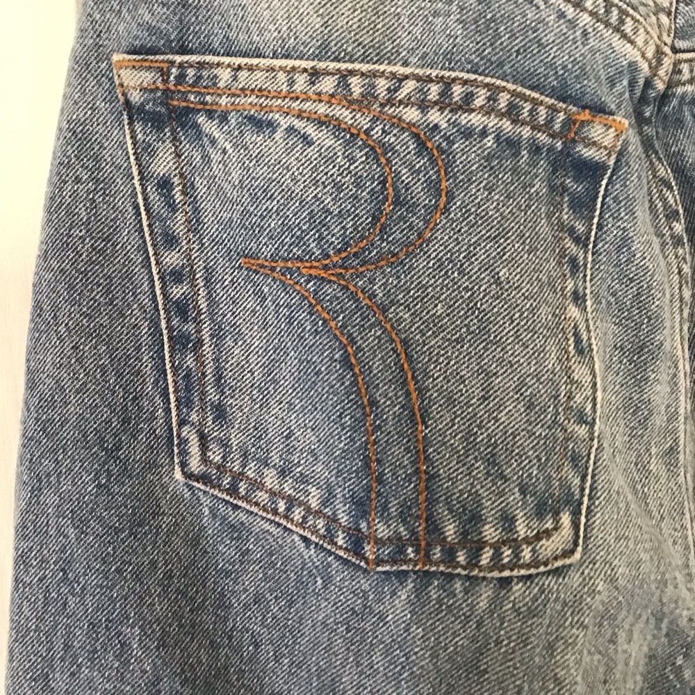 ROUJE High-Rise Straight-Leg Blue Jeans - Picture 8 of 10